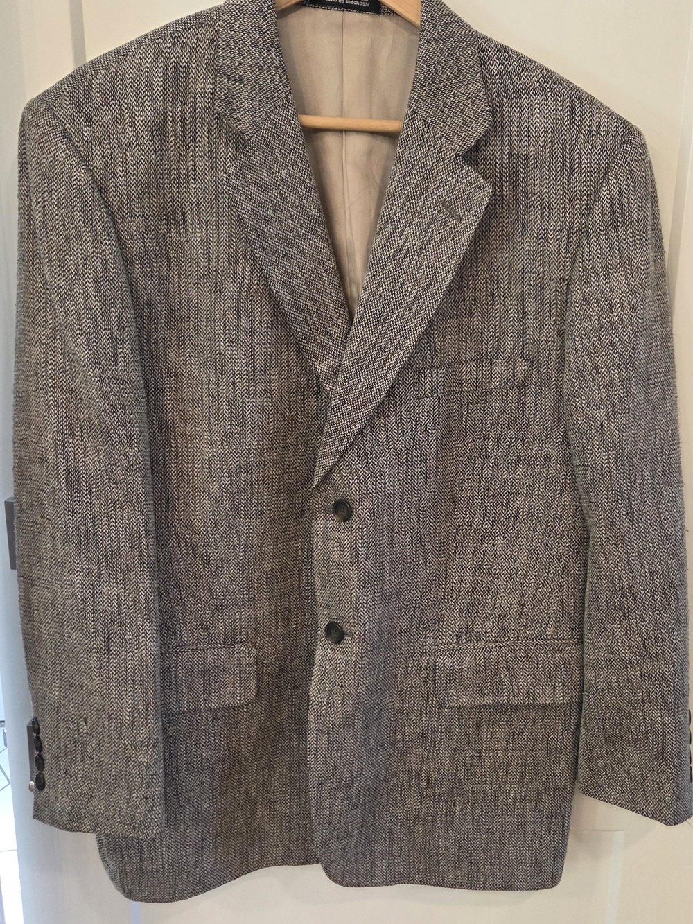 Stafford Men's Gray 100% Silk Tweed Sport Coat Blazer 40S  Classic Ivy Preppy